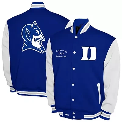 Duke Blue Devils NCAA Franchise Club Fleece Varsity Full-Snap Jacket