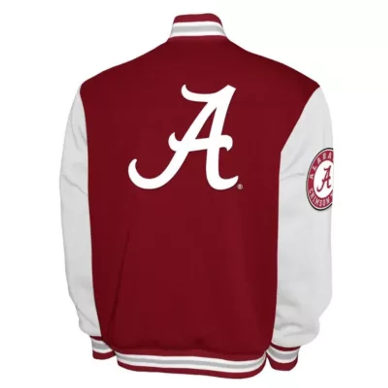 Alabama Crimson Tide NCAA Franchise Club Fleece Varsity Full-Snap Jacket