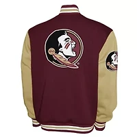 NCAA Franchise Club Florida State Seminoles Fleece Varsity Full-Snap Jacket