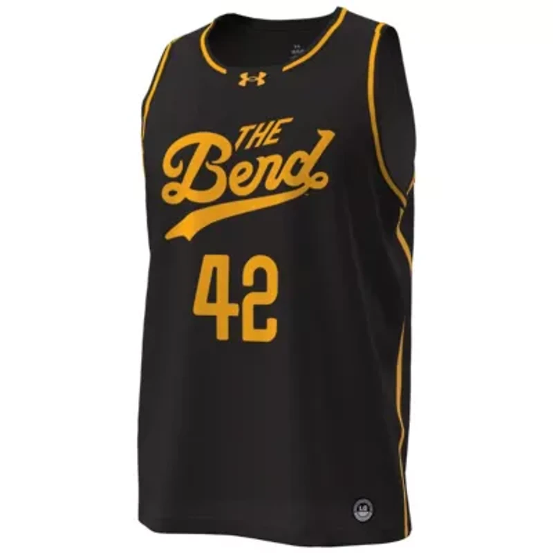 NCAA Under Armour #42 Notre Dame Fighting Irish The Bend Replica Basketball Jersey