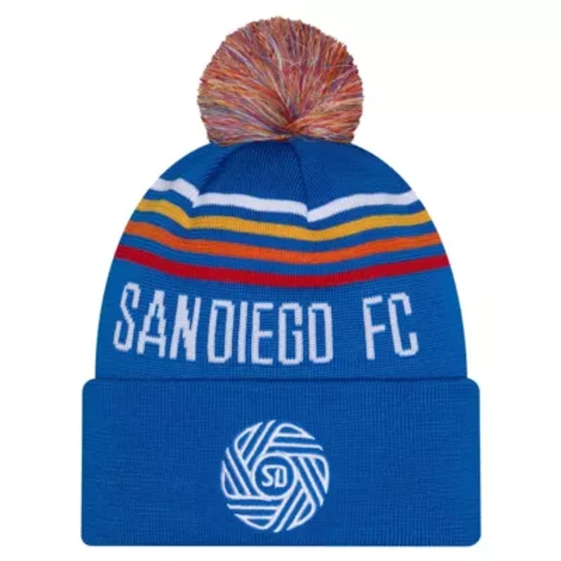 MLS San Diego FC 2026 Jersey Hook Cuffed Knit Hat with Pom