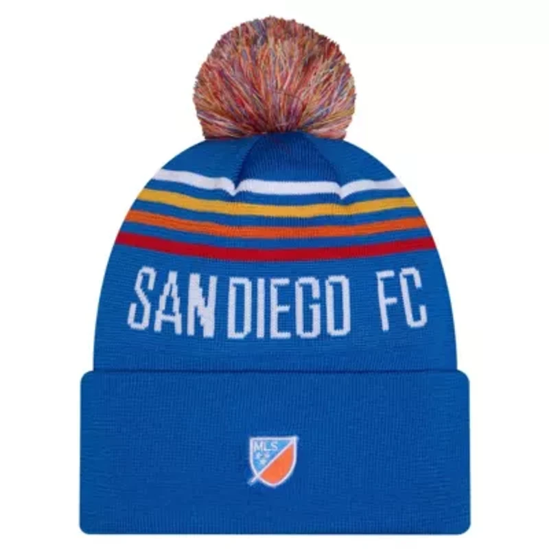MLS San Diego FC 2026 Jersey Hook Cuffed Knit Hat with Pom