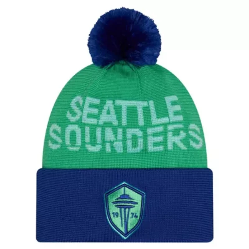 MLS Seattle Sounders FC 2026 Jersey Hook Cuffed Pom Knit Hat