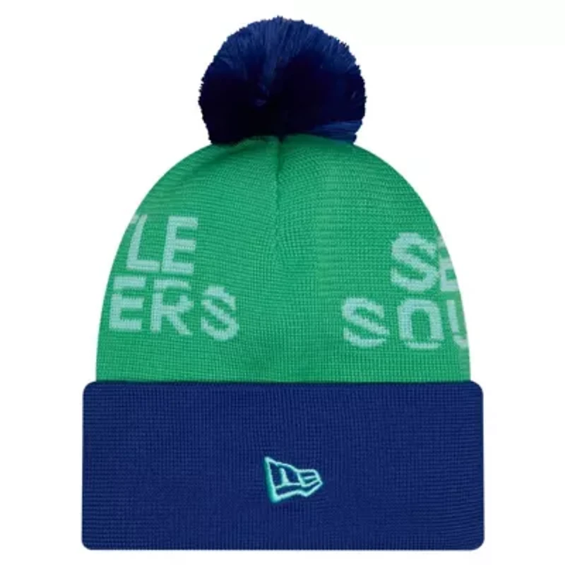 MLS Seattle Sounders FC 2026 Jersey Hook Cuffed Pom Knit Hat