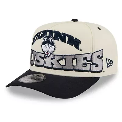 Connecticut Huskies NCAA Cream/Navy UConn Huskies March Madness Historic Collection 9FIFTY A-Frame Snapback Hat