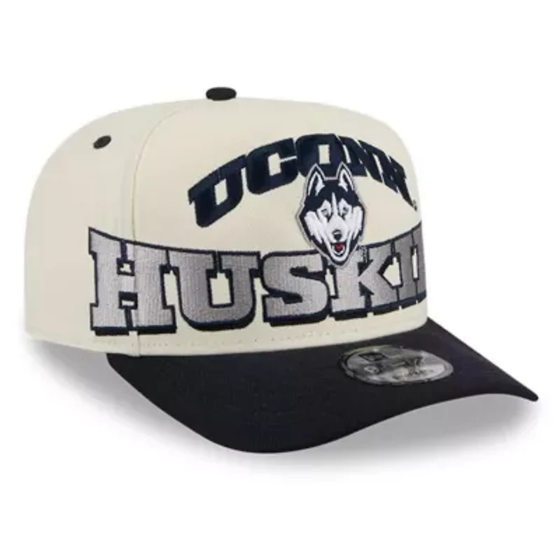 Connecticut Huskies NCAA Cream/Navy UConn Huskies March Madness Historic Collection 9FIFTY A-Frame Snapback Hat