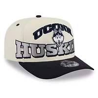 Connecticut Huskies NCAA Cream/Navy UConn Huskies March Madness Historic Collection 9FIFTY A-Frame Snapback Hat
