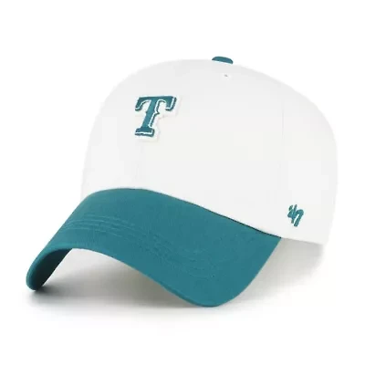 MLB White/Teal Texas Rangers Contemporary Tonal Clean Up Adjustable Hat