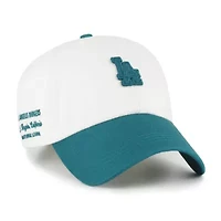 MLB White/Teal Los Angeles Dodgers Contemporary Tonal Clean Up Adjustable Hat