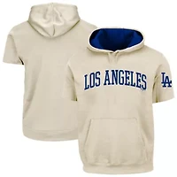 MLB Fanatics Cream/Royal Los Angeles Dodgers Big & Tall Contrast Short Sleeve Hoodie
