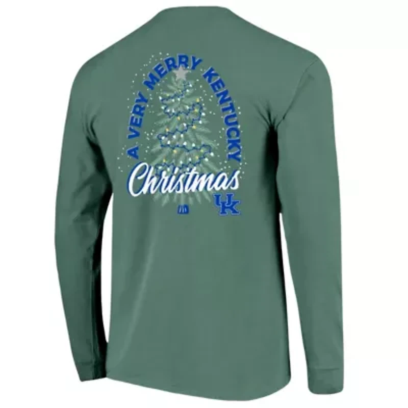 NCAA Kentucky Wildcats Merry Christmas Tree Long Sleeve T-Shirt
