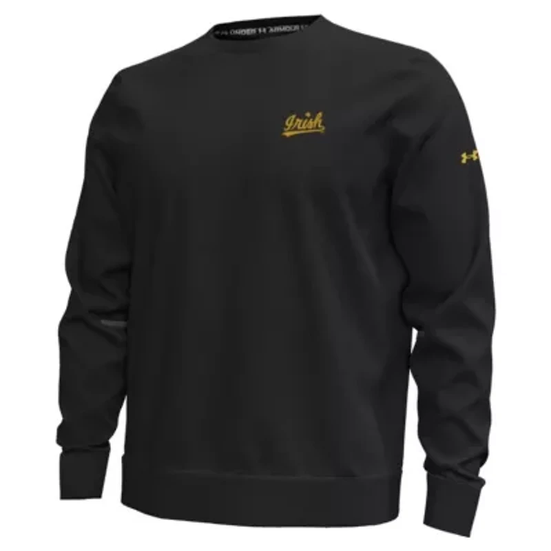NCAA Under Armour Notre Dame Fighting Irish Metallic Tri-Blend Unstoppable Fleece Sweatshirt