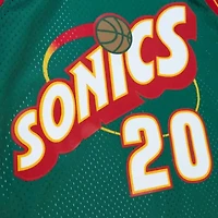 Hardwood Classic Teams Gary Payton Kelly Seattle SuperSonics 1995/96 Classics Swingman Jersey