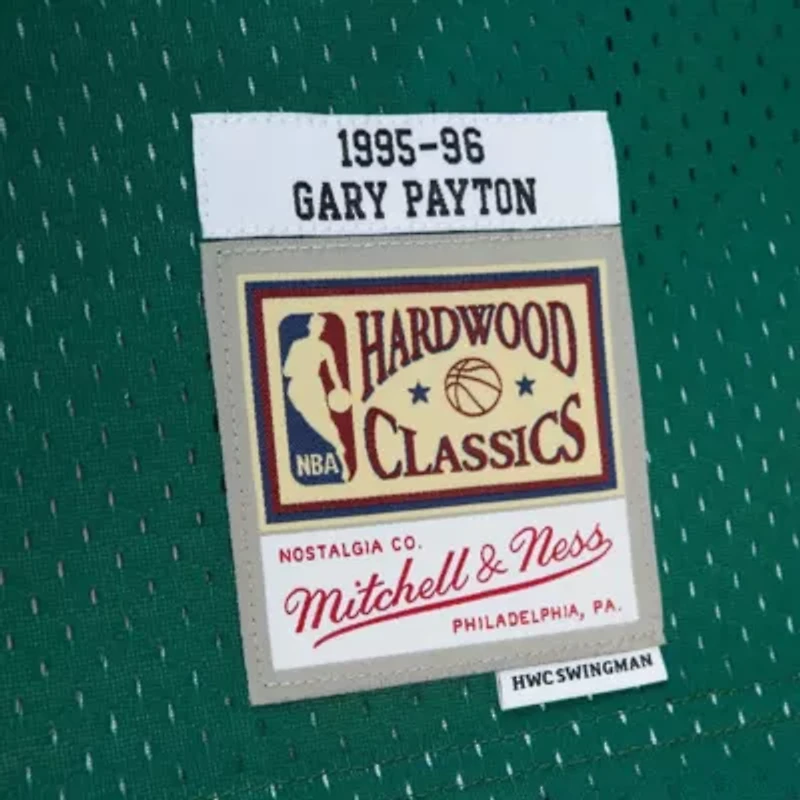 Hardwood Classic Teams Gary Payton Kelly Seattle SuperSonics 1995/96 Classics Swingman Jersey