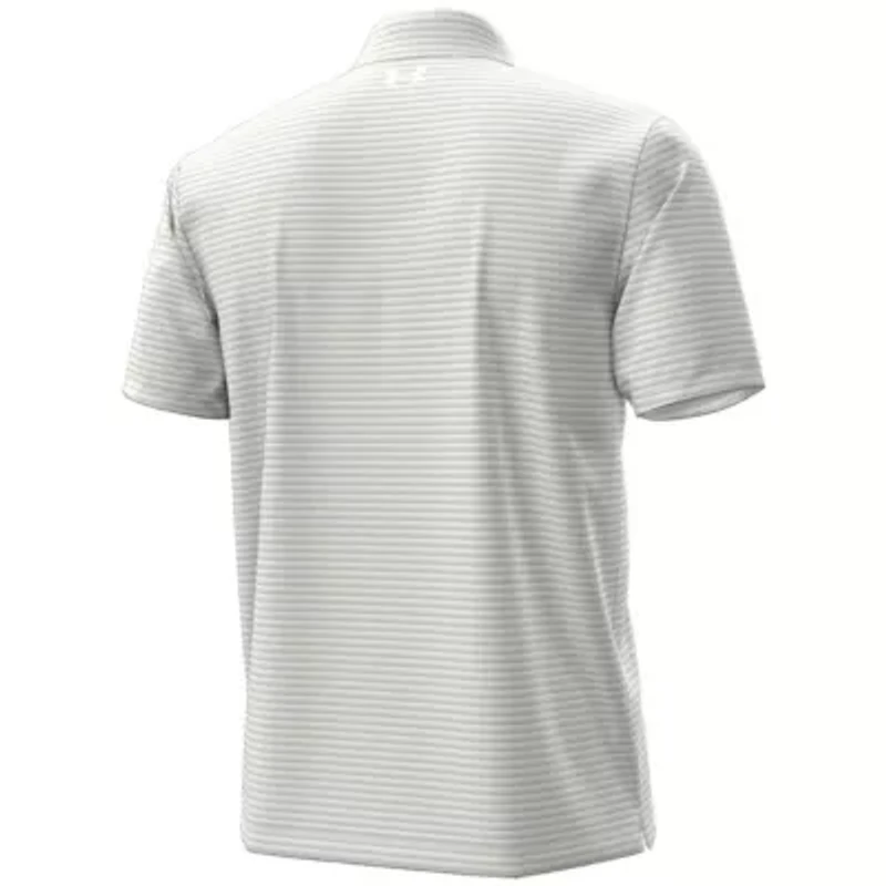 NCAA Under Armour Notre Dame Fighting Irish Hockey Leprechaun Drive Micro Groove Stripe Polo