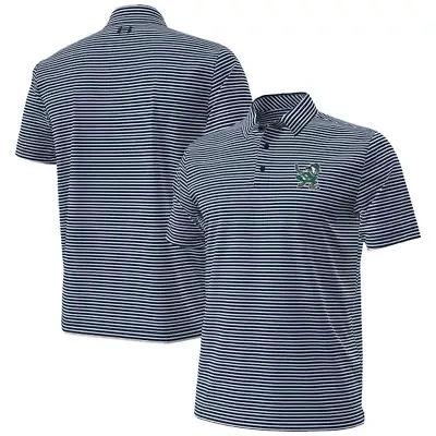 NCAA Under Armour Notre Dame Fighting Irish Hockey Leprechaun Drive Micro Groove Stripe Polo