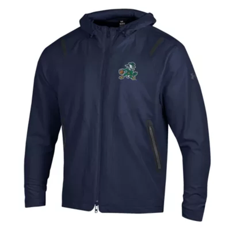 NCAA Under Armour Notre Dame Fighting Irish Basketball Leprechaun Unstoppable Raglan Full-Zip Jacket
