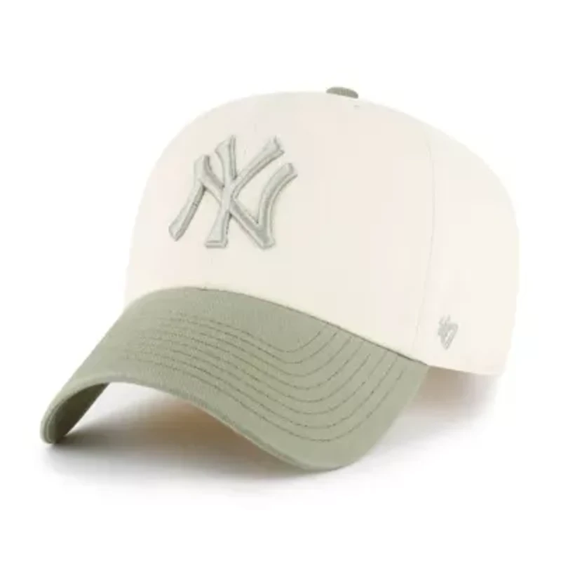 MLB Natural/Olive New York Yankees Two-Tone Fashion Clean Up Adjustable Hat