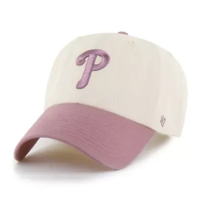 MLB Natural/Pink Philadelphia Phillies Two-Tone Fashion Clean Up Adjustable Hat