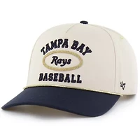 MLB x Lane Natural/Navy Tampa Bay Rays Glitter Rope Hitch Adjustable Hat