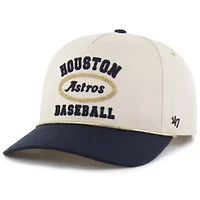MLB x Lane Natural/Navy Houston Astros Glitter Rope Hitch Adjustable Hat