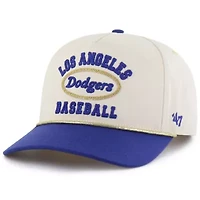 MLB x Lane Natural/Royal Los Angeles Dodgers Glitter Rope Hitch Adjustable Hat