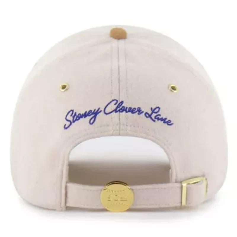 MLB x Lane Natural/Tan New York Mets Script Charm Clean Up Adjustable Hat