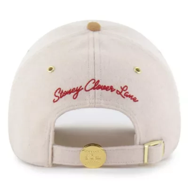 MLB x Lane Natural/Tan Philadelphia Phillies Script Charm Clean Up Adjustable Hat