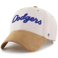 MLB x Lane Natural/Tan Los Angeles Dodgers Script Charm Clean Up Adjustable Hat