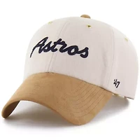 MLB x Lane Natural/Tan Houston Astros Script Charm Clean Up Adjustable Hat