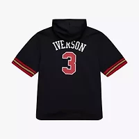NBA Allen Iverson Philadelphia 76ers Mesh Name & Number Short Sleeve Hoodie