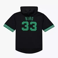 NBA Larry Bird Boston Celtics Mesh Name & Number Short Sleeve Hoodie