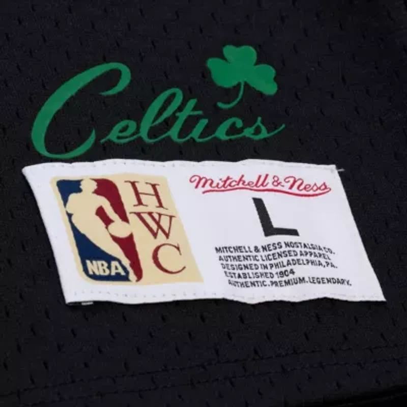 NBA Larry Bird Boston Celtics Mesh Name & Number Short Sleeve Hoodie