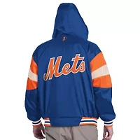 MLB Pro Player Royal/Orange New York Mets Legacy Lightweight Full-Zip Hooded Jacket