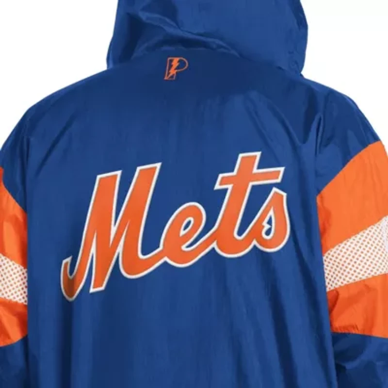 MLB Pro Player Royal/Orange New York Mets Legacy Lightweight Full-Zip Hooded Jacket