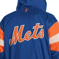 MLB Pro Player Royal/Orange New York Mets Legacy Lightweight Full-Zip Hooded Jacket