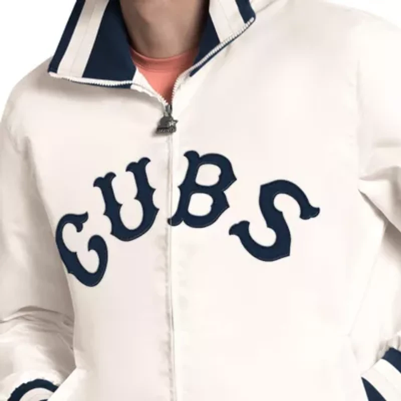 MLB Chicago Cubs The Captain Cooperstown Logo Full-Zip Varsity Jacket