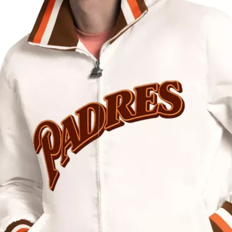 MLB San Diego Padres The Captain Cooperstown Logo Full-Zip Varsity Jacket
