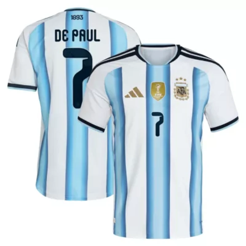 Soccer National Teams Rodrigo De Paul Argentina Team 2026 Home Authentic Jersey