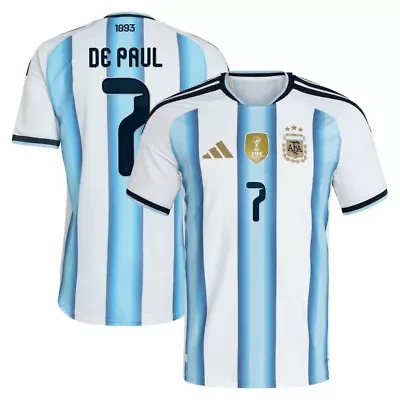 Soccer National Teams Rodrigo De Paul Argentina Team 2026 Home Authentic Jersey