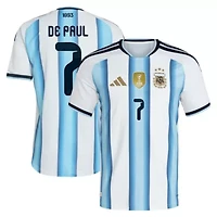 Soccer National Teams Rodrigo De Paul Argentina Team 2026 Home Authentic Jersey