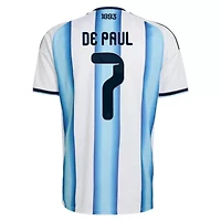 Soccer National Teams Rodrigo De Paul Argentina Team 2026 Home Replica Jersey