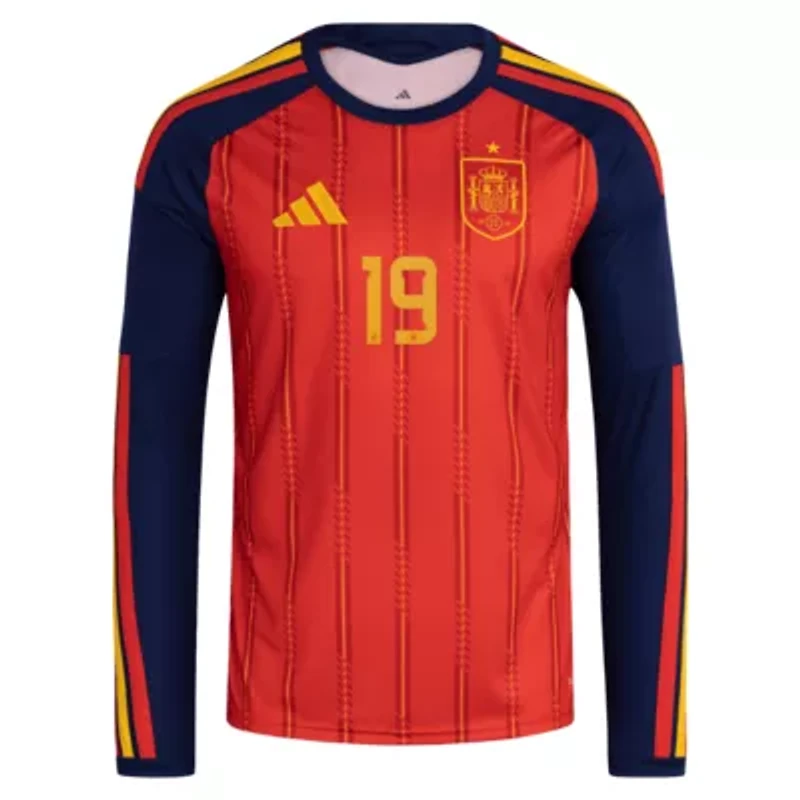 Soccer National Teams Lamine Yamal Spain Team 2026 Home Replica Long Sleeve Jersey