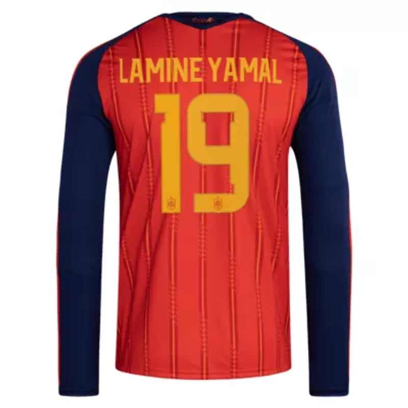 Soccer National Teams Lamine Yamal Spain Team 2026 Home Replica Long Sleeve Jersey