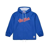 MLB New York Mets Full-Snap Hooded Coaches Jacket