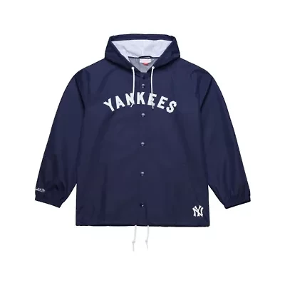 MLB New York Yankees Full-Snap Hooded Coaches Jacket