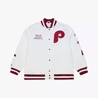 MLB Philadelphia Phillies Cooperstown Collection Arctic Lightweight Satin Full-Snap Jacket