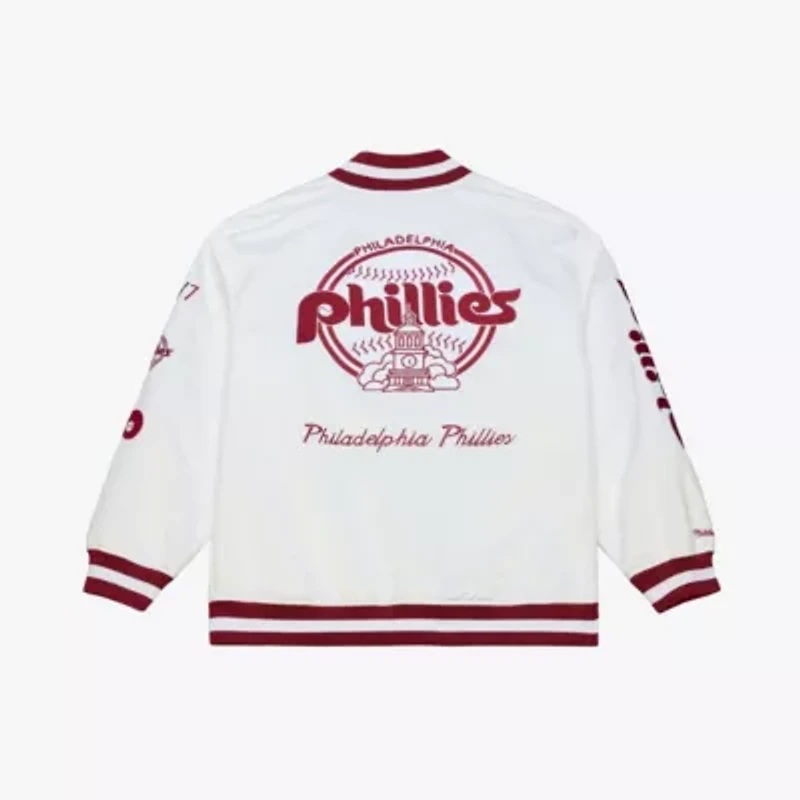 MLB Philadelphia Phillies Cooperstown Collection Arctic Lightweight Satin Full-Snap Jacket