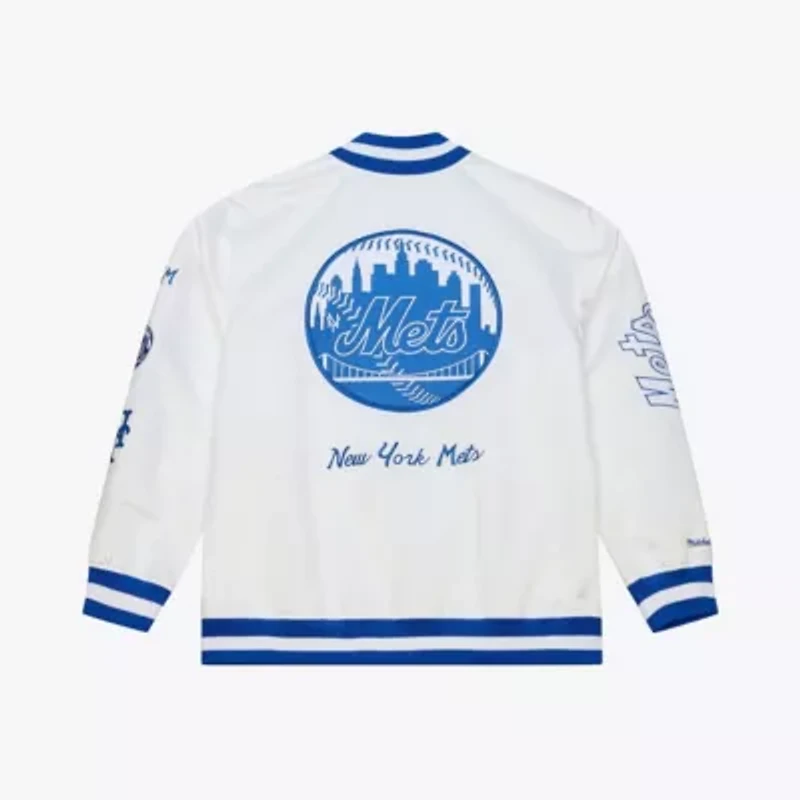 MLB New York Mets Cooperstown Collection Arctic Lightweight Satin Full-Snap Jacket