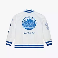 MLB New York Mets Cooperstown Collection Arctic Lightweight Satin Full-Snap Jacket